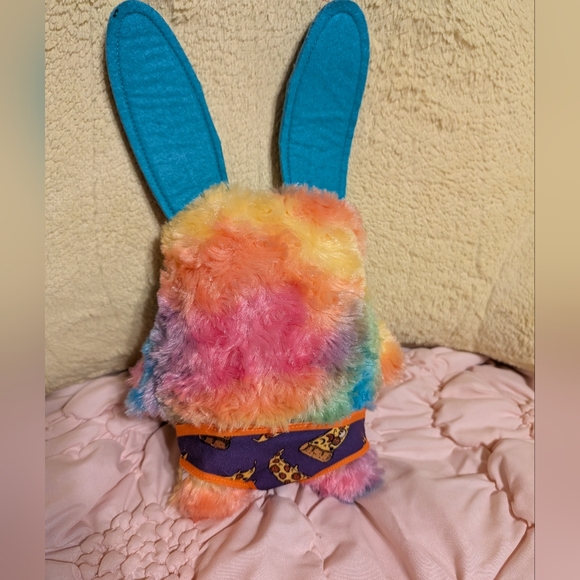 Budgie Fuggler Rabid Rabbit Multi-Colored Swirl Fur #39 - Picture 2 of 5
